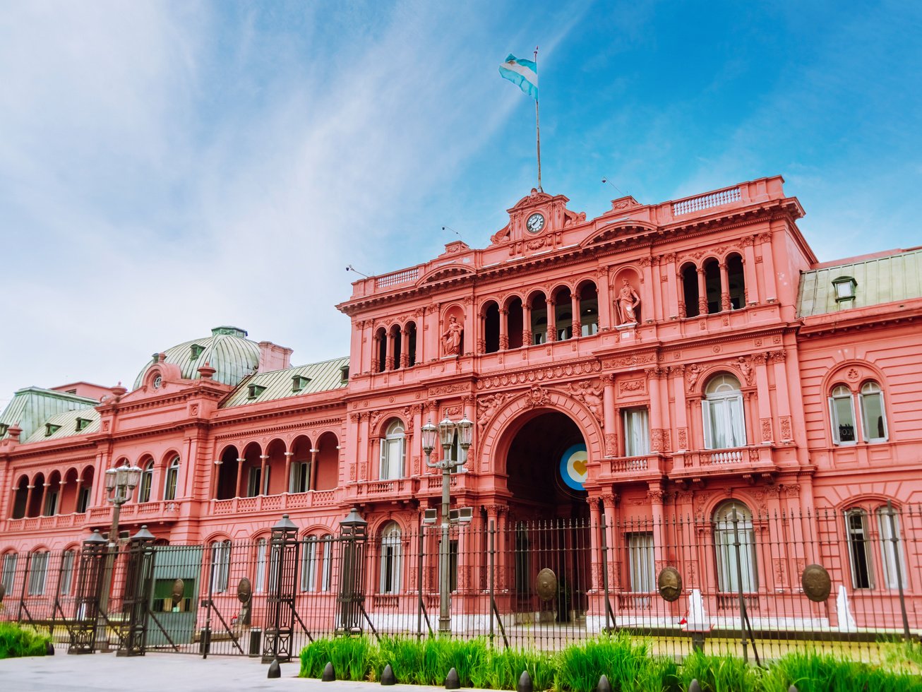 Presidential Palace, Pink House, Casa Rosada  in Buenos Aires, Argentina.